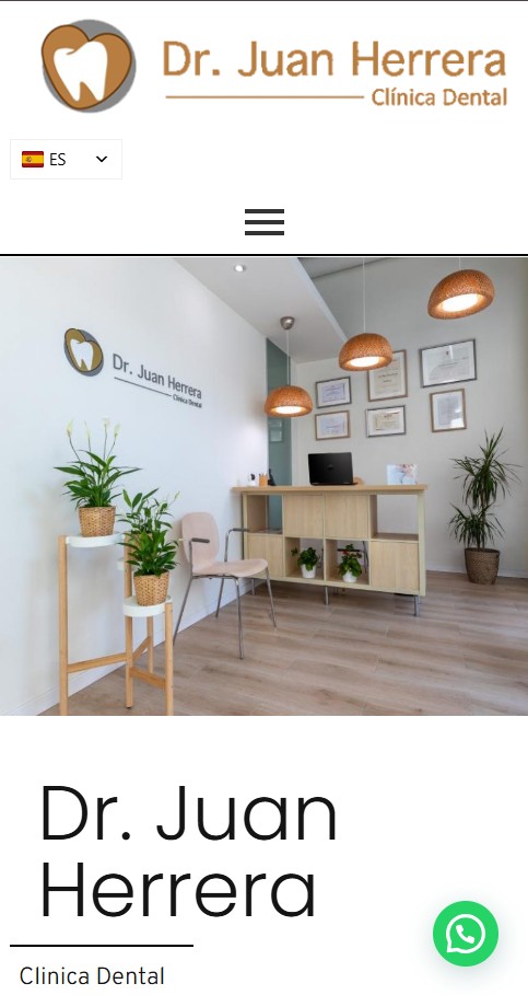 Dentista JH vista m&oacute;vil