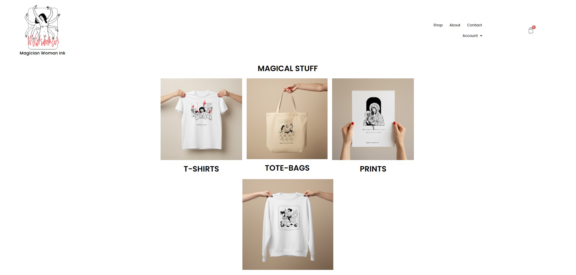 Magician Woman Ink vista escritorio - Web de estudio de tatuaje y arte