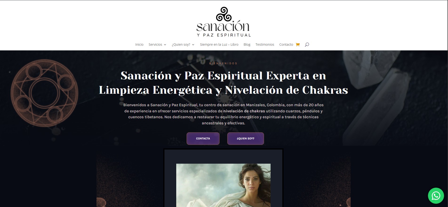 Sanaci&oacute;n y Paz Espiritual vista escritorio - Web de bienestar y sanaci&oacute;n espiritual